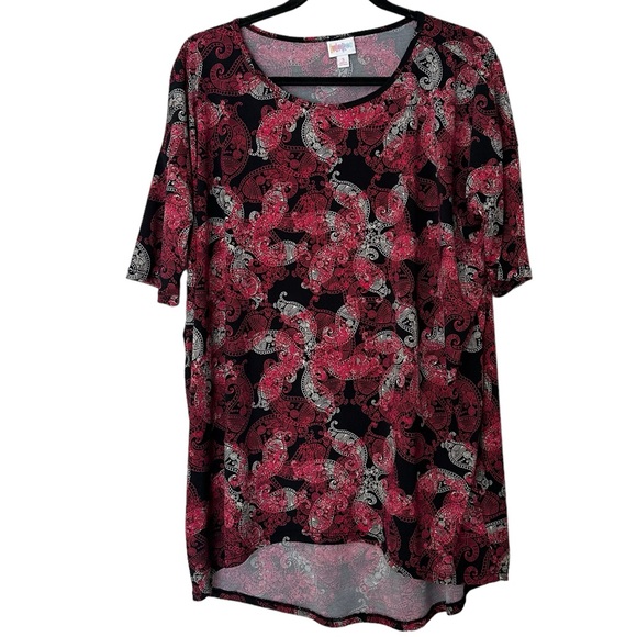 LulaRoe Women’s Black and Pink Paisley Liquid Knit Irma Size Small (8-10) - Picture 5 of 7